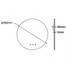 900x900mm Round LED Mirror with Motion Sensor Auto On Demister Backlit 3 Colours Lighting - NZHomeware
