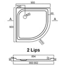 900x900mm Round Shower Tray Center/Corner Waste - NZHomeware