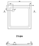 900x900mm Two Lips Square Shower Tray Center/Corner Waste - NZHomeware