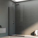 960*1950mm Black Walk In Frameless Shower Glass With 2 Channels - NZHomeware