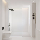 960*1950mm Chrome Walk In Frameless Shower Glass With 2 Channels - NZHomeware