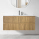 Lorenzo 1200MM Plywood Fluted Wall Hung Vanity - Light Oak Single Bowl