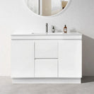 MADRID 1200MM Plywood Floor Standing Vanity - Gloss White Single Bowl