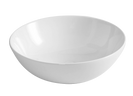 390*390*140mm Bathroom Round Above Counter Gloss White Ceramic Wash Basin