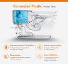 Integrated Smart Toilet with Instant Heating Auto Flush Concealed Water Tank
