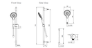 Englefield Studio Pin Slide Shower-Brushed Nickel