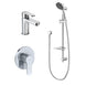 All Pressures Basin Mixer/Shower Slide/Shower Mixer Bathroom Combo Set