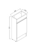 BROOK 400MM Plywood Floor Standing Vanity - Light Oak With Ceramic Top
