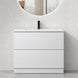 900MM Plywood 2 Drawers Floor Standing Vanity - White Gloss