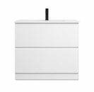 900MM Plywood 2 Drawers Floor Standing Vanity - White Gloss