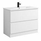 900MM Plywood 2 Drawers Floor Standing Vanity - White Gloss