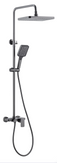 8 Inch Shower Tower Gunmetal Grey Rain Head Brass Set