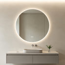 800mm Round LED Mirror with Demister Backlit Touch Switch 3 Colours Lighting Frameless