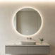 800mm Round LED Mirror with Demister Backlit Touch Switch 3 Colours Lighting Frameless