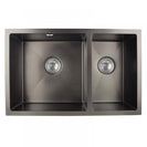 710x450x205mm 1.2mm Gunmetal Grey Stainless Steel Handmade Double Bowls Sink