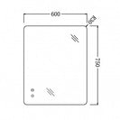 750x600mm Rectangle LED Mirror with Motion Sensor Demister Switch Backlit Touch Switch 3 Colours Lighting Frameless