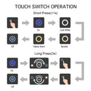 750x600mm Rectangle LED Mirror with Motion Sensor Demister Switch Backlit Touch Switch 3 Colours Lighting Frameless