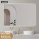 750x600mm Rectangle LED Mirror with Motion Sensor Demister Switch Backlit Touch Switch 3 Colours Lighting Frameless