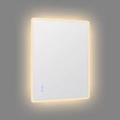 750x600mm Rectangle LED Mirror with Motion Sensor Auto On Demister Touch Switch 3 Colours Lighting on Rim Frameless PC Lampshade