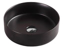 355mm Bathroom Above Counter Matt Black Ceramic Wash Basin