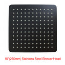 Square Matte Black Rainfall Shower Head with Ceiling Mounted Shower Arm