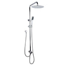 10 inch All Pressure Chrome Twin Shower Set Top/Bottom Water Inlet with Brass Handheld Shower