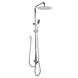 10 inch All Pressure Chrome Twin Shower Set Top/Bottom Water Inlet with Brass Handheld Shower