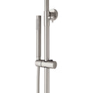 10 inch Round Brushed Nickel Twin Shower Set Top/Bottom Water Inlet with Brass Handheld Shower