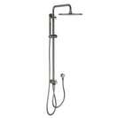 10 inch Round Gunmetal Grey Twin Shower Set Top/Bottom Water Inlet with Brass Handheld Shower