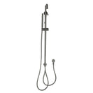 10 inch Round Gunmetal Grey Twin Shower Set Top/Bottom Water Inlet with Brass Handheld Shower