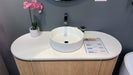 Sample Sale-Mora 1200X520X450mm Plywood Light Oak Fluted Racetrack-Shaped Vanity With Flat Top