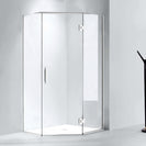 900*900*2000mm Chrome Frameless Diamond Shower Door & Return Panel