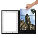 A3 Wooden Kids Art Frame Children Art Black Color Frame Changeable Front Opening Artwork Display - NZHomeware