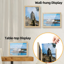 A4 Wooden Kids Art Frame Children Artwork Display Changeable Front Opening Table Stand Light Oak - NZHomeware