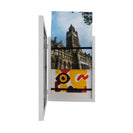 A4 Wooden Kids Art Frame Children Artwork Display Changeable Front Opening Table Stand White - NZHomeware