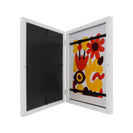 A4 Wooden Kids Art Frame Children Artwork Display Changeable Front Opening Table Stand White - NZHomeware