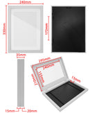 A4 Wooden Kids Art Frame Children Artwork Display Changeable Front Opening Table Stand White - NZHomeware