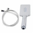 ABS Square 3 Functions Chrome Rainfall Hand Held Shower Head With Water Hose - NZHomeware