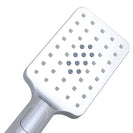 ABS Square 3 Functions Chrome Rainfall Hand Held Shower Head With Water Hose - NZHomeware