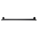 755mm Wall Mounted Double Round Towel Rail Rack Holder Stainless Steel Black - NZHomeware