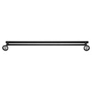 755mm Wall Mounted Double Round Towel Rail Rack Holder Stainless Steel Black - NZHomeware