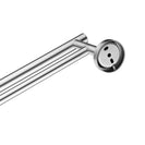 755mm Wall Double Round Towel Rail Rack Holder Stainless Steel Brushed Nickel - NZHomeware