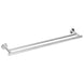 755mm Wall Double Round Towel Rail Rack Holder Stainless Steel Brushed Nickel - NZHomeware