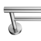 755mm Wall Double Round Towel Rail Rack Holder Stainless Steel Brushed Nickel - NZHomeware