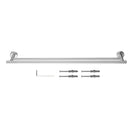 755mm Wall Double Round Towel Rail Rack Holder Stainless Steel Brushed Nickel - NZHomeware