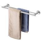 755mm Wall Double Round Towel Rail Rack Holder Stainless Steel Brushed Nickel - NZHomeware