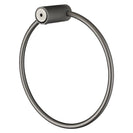 Diamora Luxury Knurled Hand Towel Holder Ring Gunmetal Grey Stainless Steel Bathroom - NZHomeware