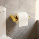 Knurled Toilet Paper Holder Brushed Gold Stainless Steel Bathroom - NZHomeware
