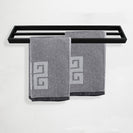 Sample Sale - Omar Nero Black Double Towel Rails 600mm - NZHomeware