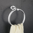 Euro Pin Lever Round Brushed Nickel Hand Towel Ring Wall Mounted - NZHomeware